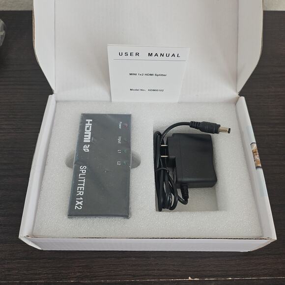 HDMI 1 In 2 Out Splitter Full HD 1080P Deep Color & HD Audio - Picture 1 of 4